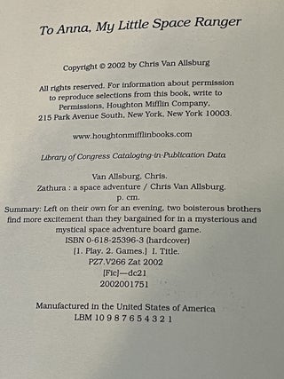 Zathura First Edition Signed (6/8)