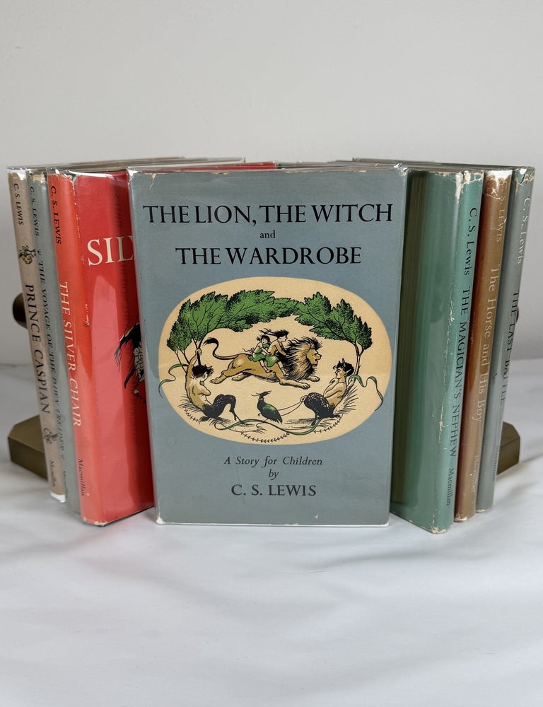 Item #1184 The Chronicles of Narnia: The Lion, the Witch and the Wardrobe; Prince Caspian, The Voyage of the Dawn Treader; The Silver Chair; The Horse and His Boy; The Magician&rsquo;s Nephew; The Last Battle / First edition American. C. S. Lewis.